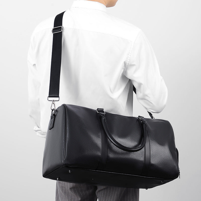 Premium Leather Travel Duffle Bag LoungeYard — product view 2