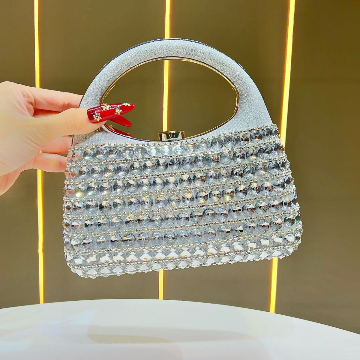 Crystal-Accented Evening Handbag — product view 7