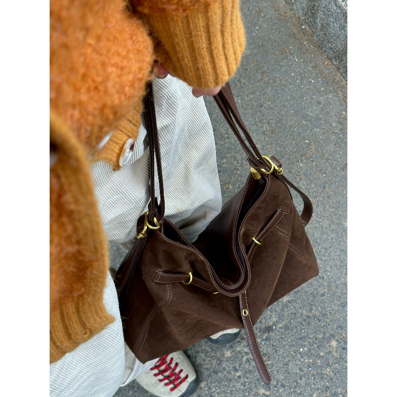 Elegant Suede Tote Bag LoungeYard — product view 2