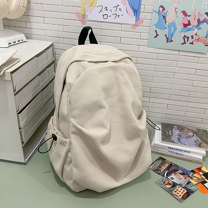 Soft Textured Corduroy Backpack — product view 1