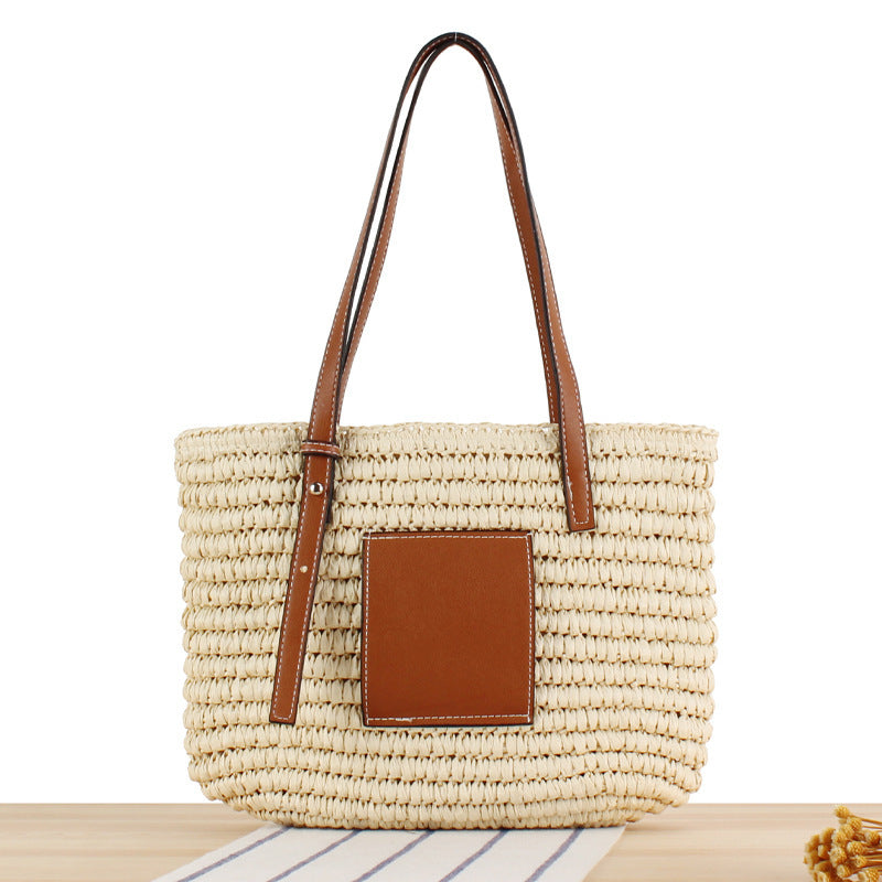 Braided Handbag with Elegant Leather Application LoungeYard — product view 5