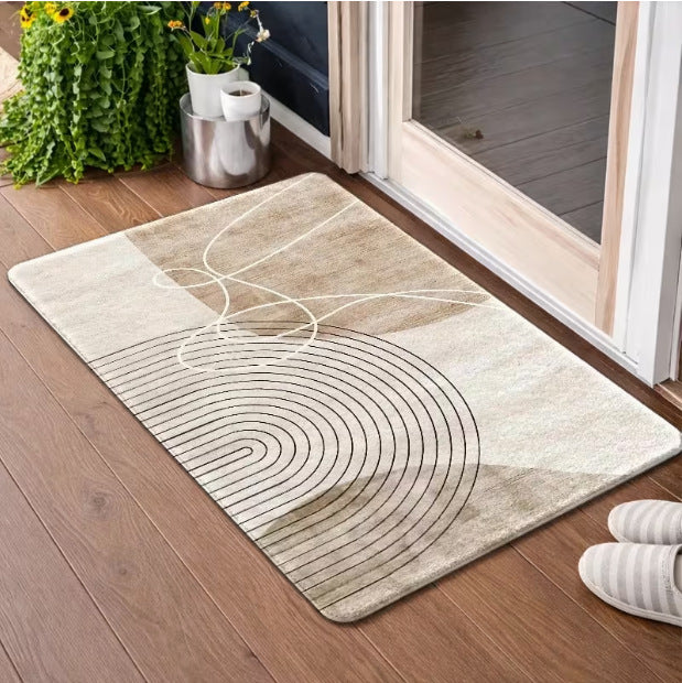 Modern Abstract Bathroom Rug Bowlift — product view 2