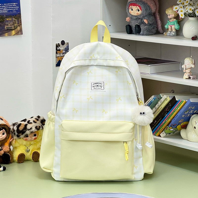Stylish Checked Backpack — product view 1
