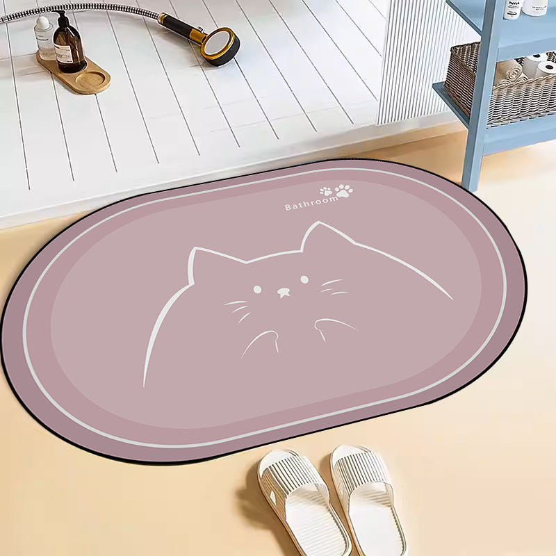 Cute Cat-Themed Bath Mat — product view 5