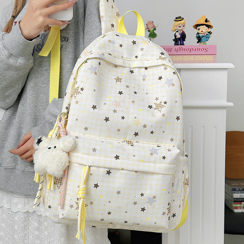 Cute Decorative Star-Embellished Backpack LoungeYard — product view 3