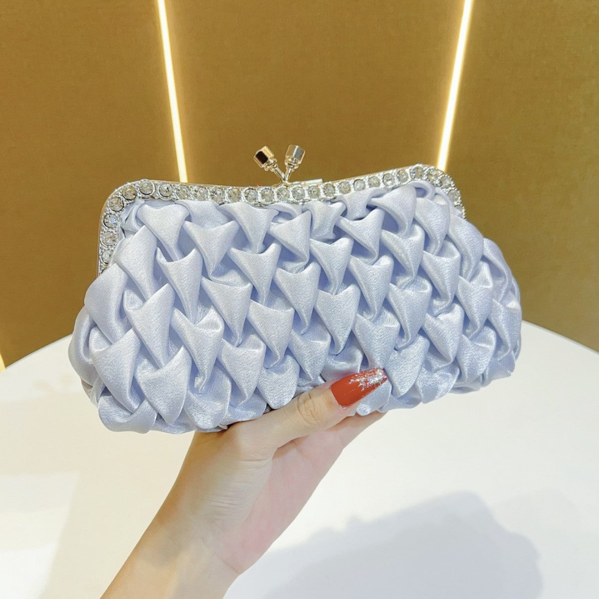 Pleated Evening Clutch — product view 7