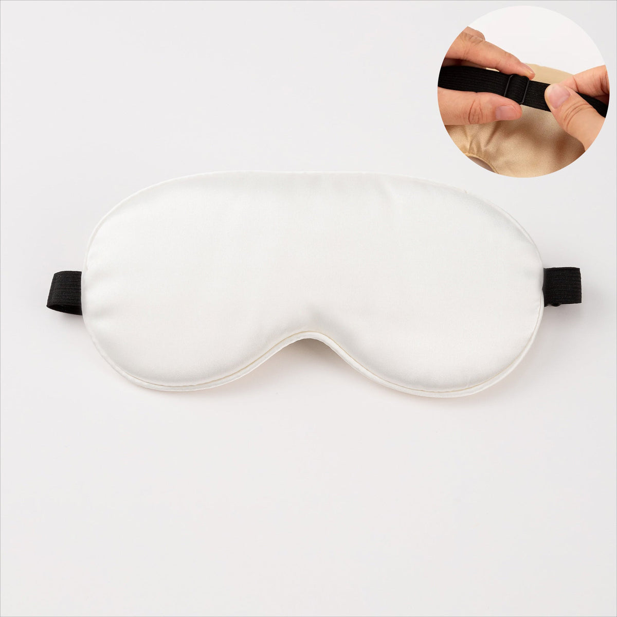 Unisex nan ergonomic sleep mask with adjustable elastic band and soft satin surface LoungeYard — product view 5