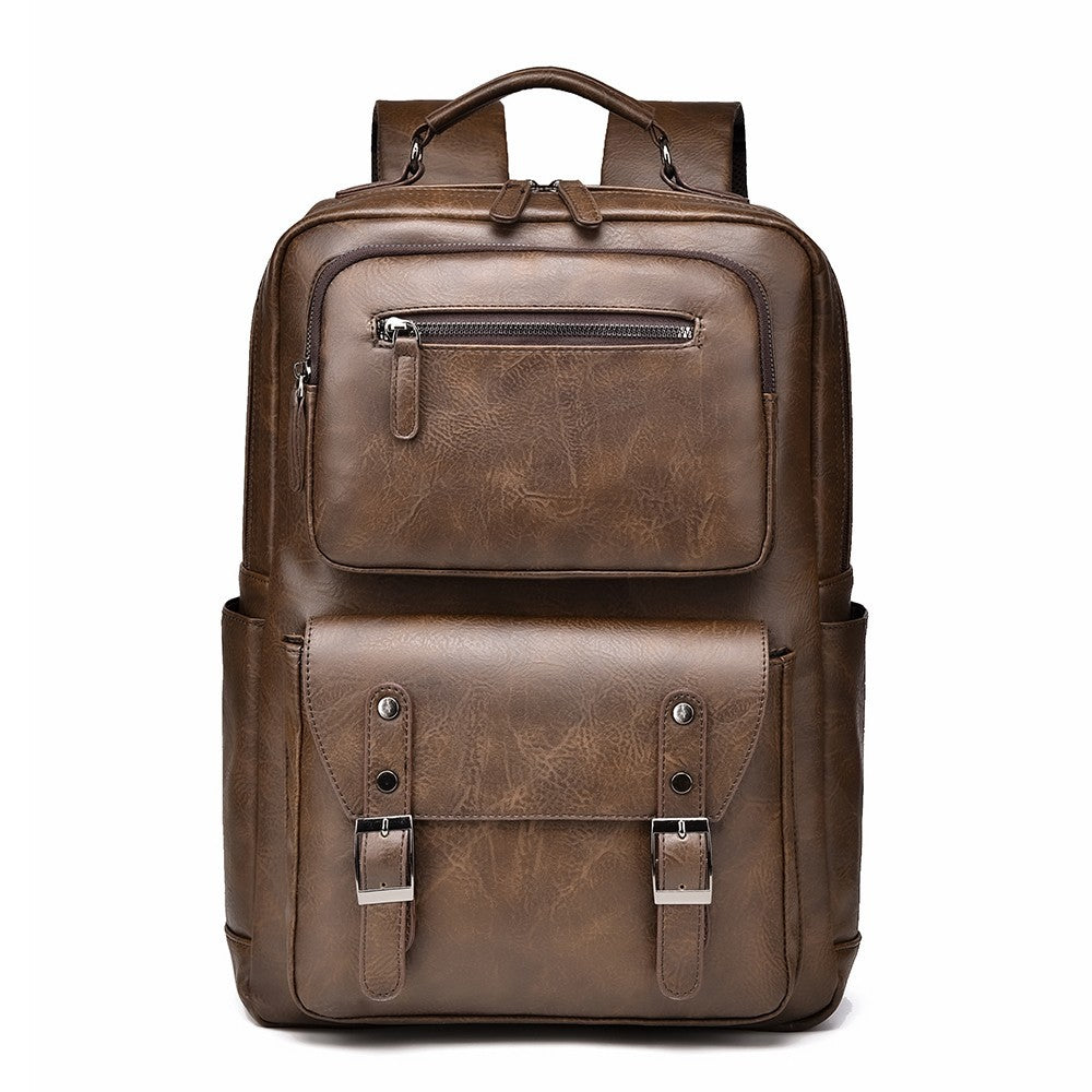 Premium Leather Travel Backpack LoungeYard — product view 4