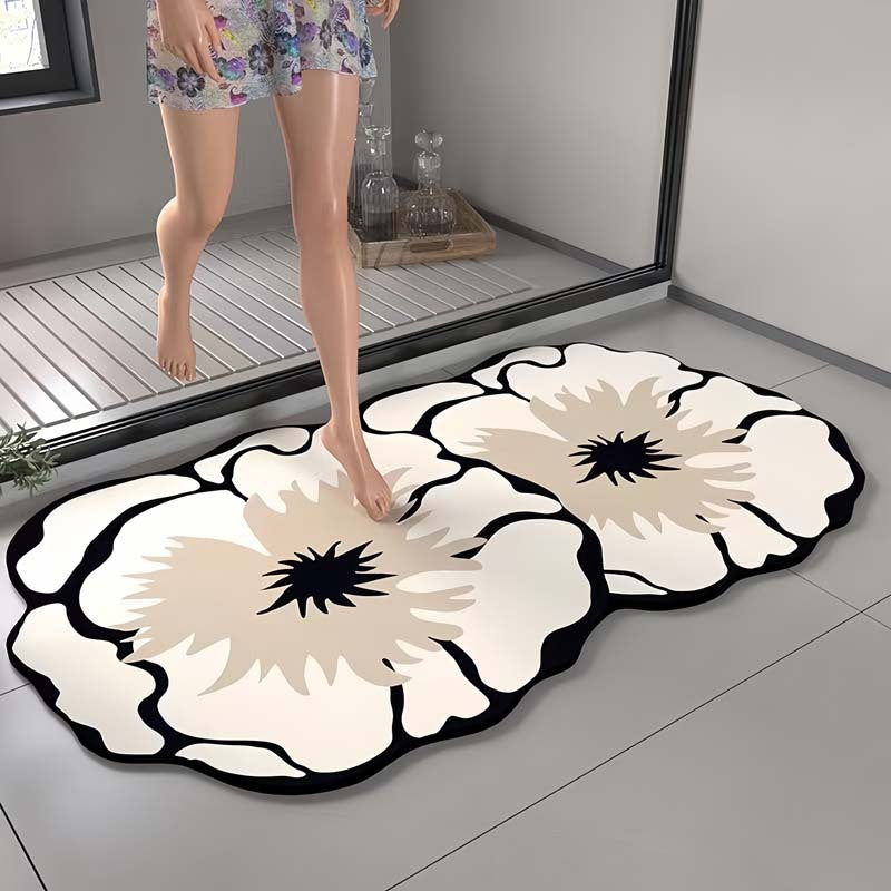 Women's Floral Pattern Bathroom Mat — product view 6