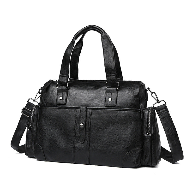 Premium Leather Travel Duffel Bag LoungeYard — product view 4