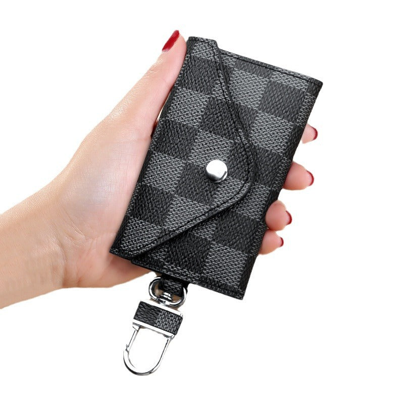 Checkered Pattern Keychain Wallet LoungeYard — product view 4