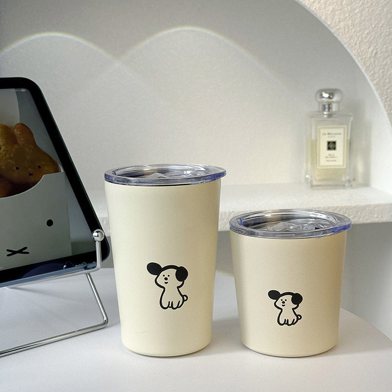Ladies Insulated Drinking Cup with Charming Dog Design LoungeYard — product view 6