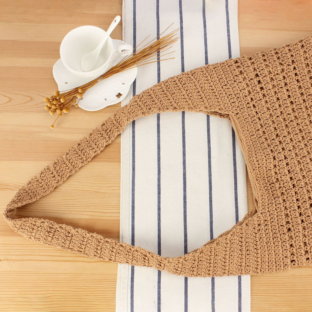 Macrame Shoulder Bag with High Wearing Comfort LoungeYard — product view 2