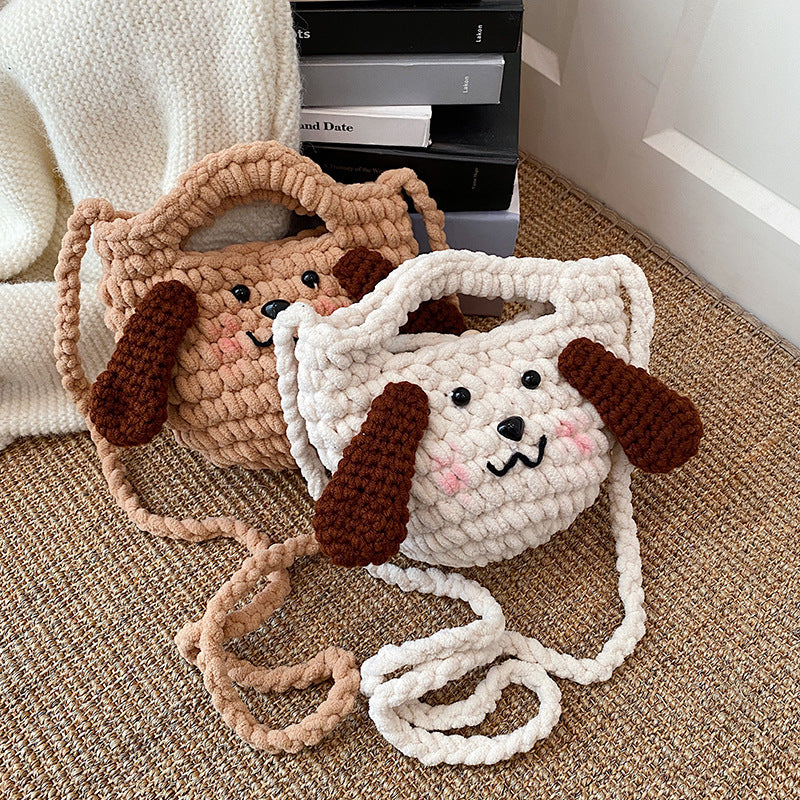 Cute Dog-Themed Crochet Handbag — product view 1