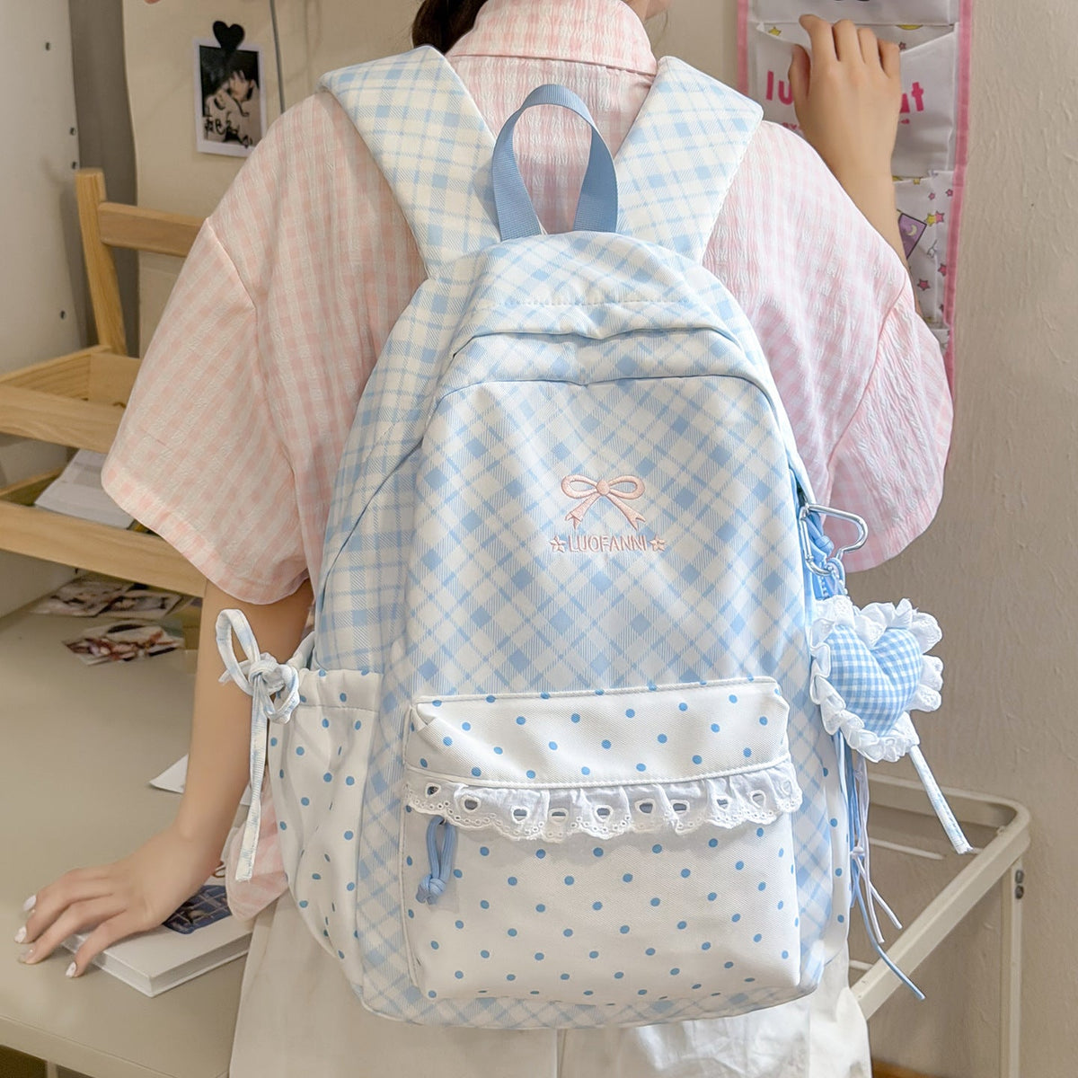 Cute Decorative Printed Backpack LoungeYard — product view 2