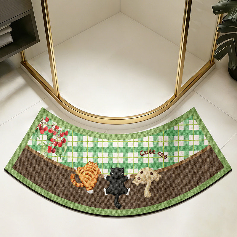 Cute Cat-Themed Decorative Bath Mat — product view 5