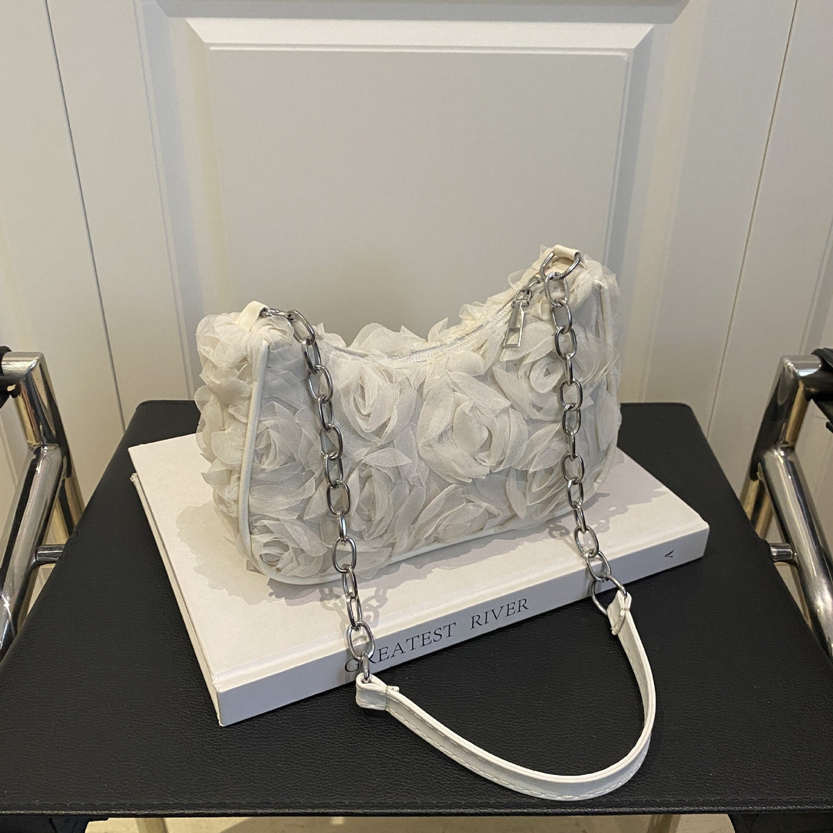 Floral Embellished Handbag LoungeYard — product view 7