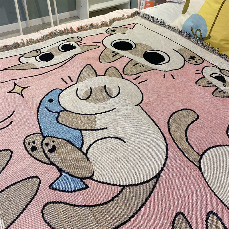 Playful Animal-Themed Throw Blanket — product view 2