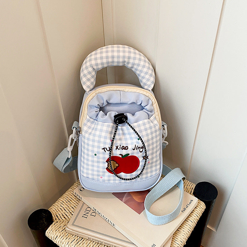 Playful Gingham Print Mini Backpack LoungeYard — product view 6