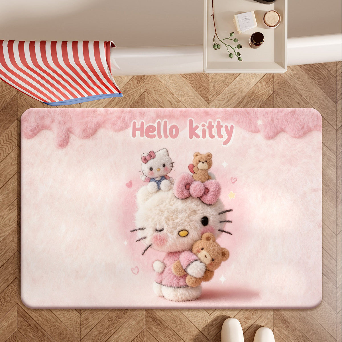 Cute Themed Plush Bath Mat — product view 7