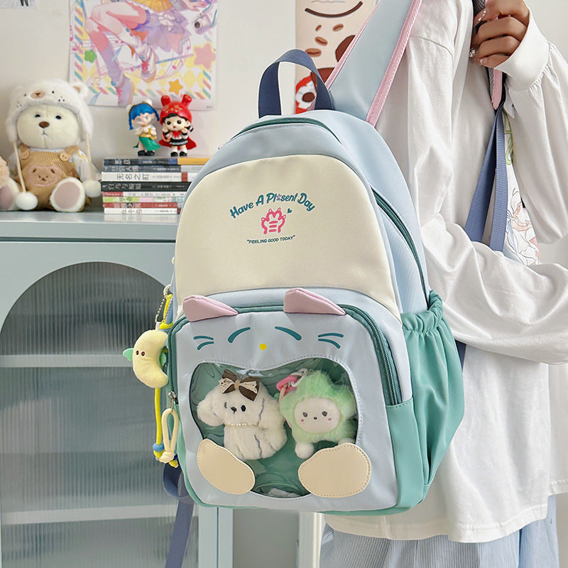 Cute Cat-Themed Backpack LoungeYard — product view 2