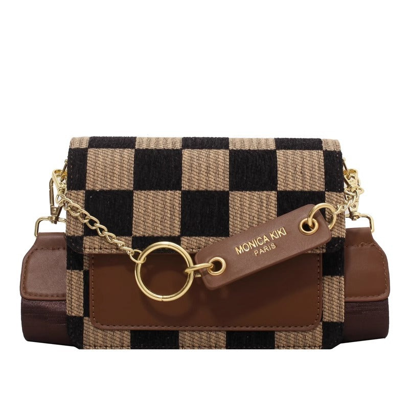 Stylish Checkered Crossbody Bag LoungeYard — product view 5