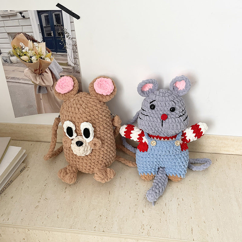 Cute Plush Mouse-Themed Backpack — product view 4