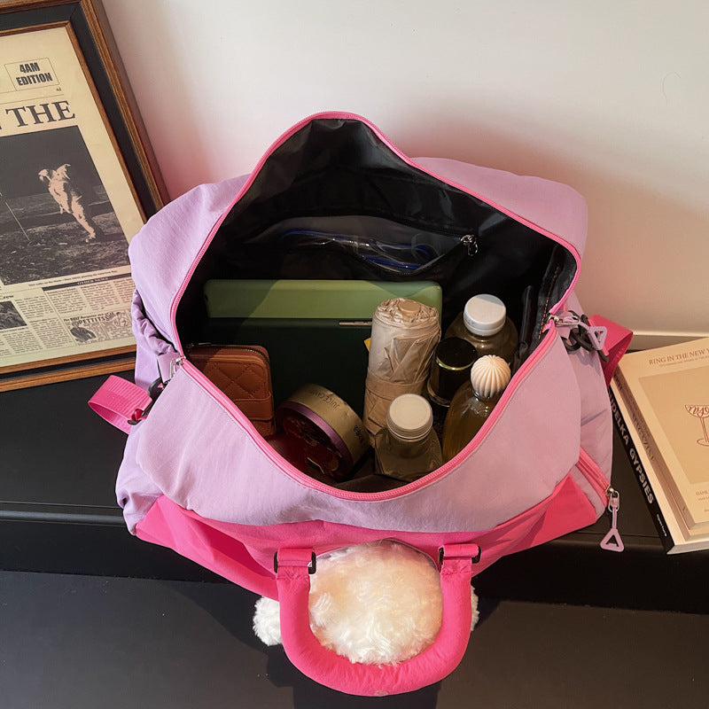 Travel bag with cute plush bear LoungeYard — product view 2