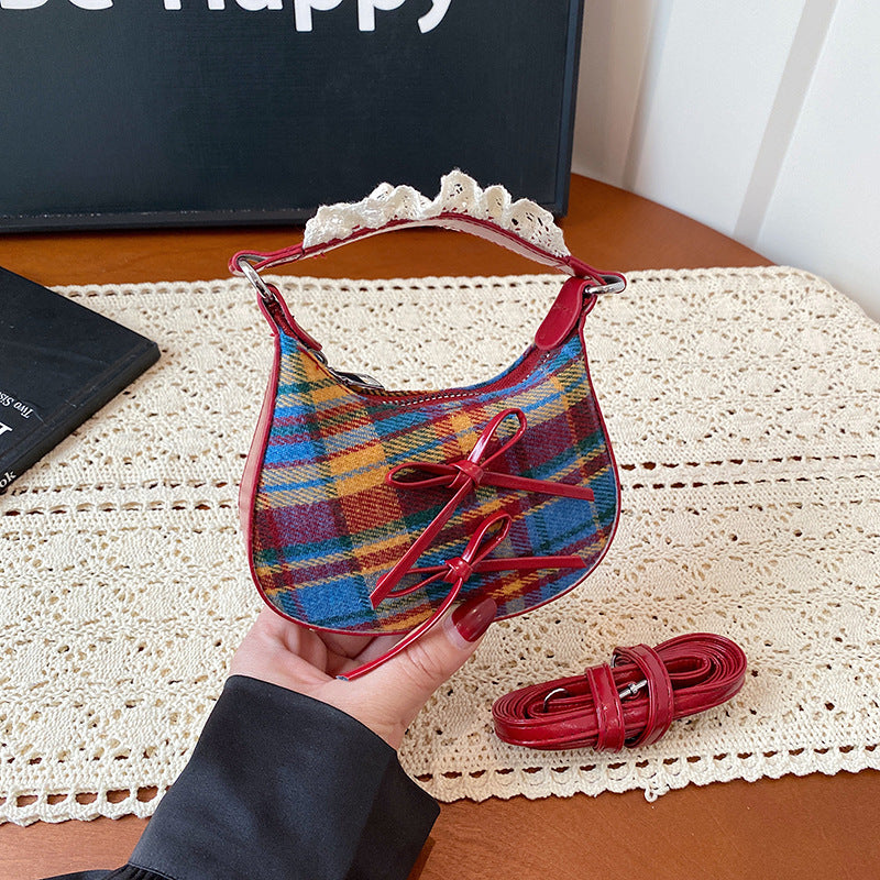 WoStylish Plaid Patterned Handbag LoungeYard — product view 2