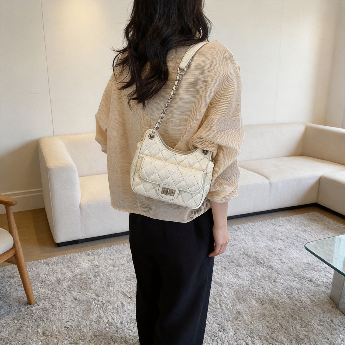 Quilted Evening Shoulder Bag LoungeYard — product view 1