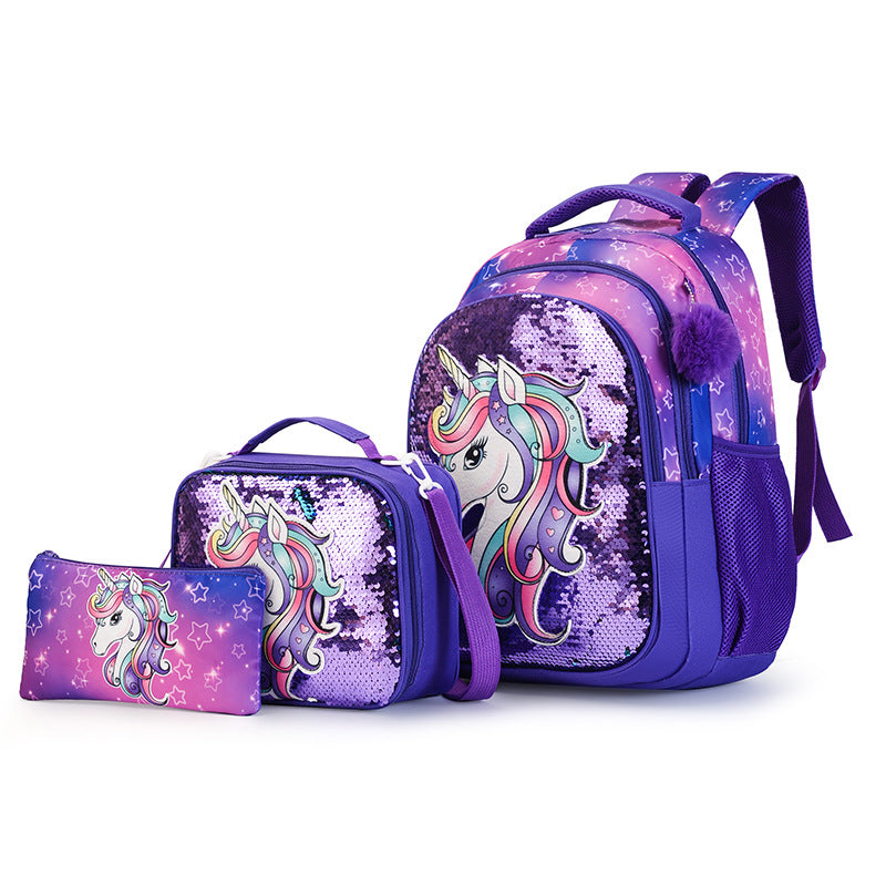 Mermaid Design Multi-Piece Backpack Set — product view 1