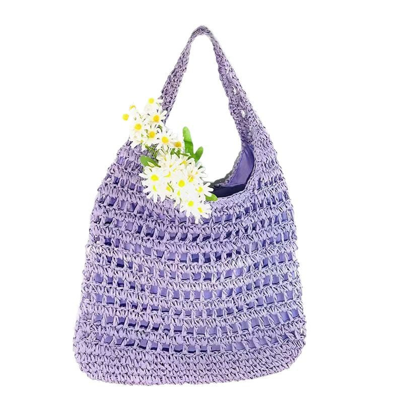Handcrafted Large Macrame Shoulder Bag LoungeYard — product view 5