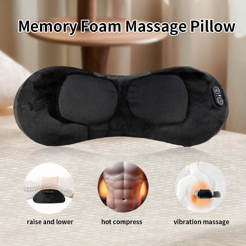 Ergonomic Heating and Massage Pillow LoungeYard — product view 1