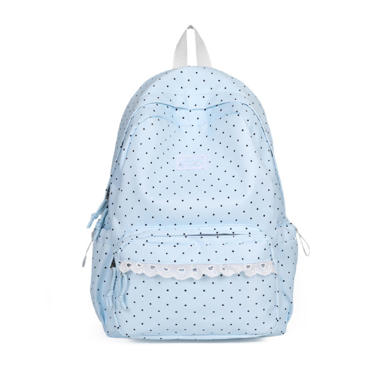 Cute Decorative Polka Dot Backpack LoungeYard — product view 5