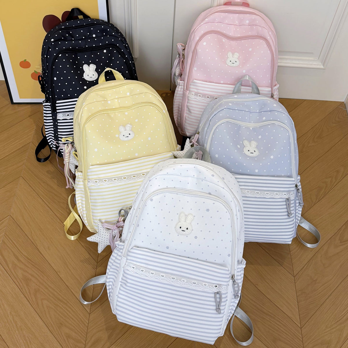 Cute Decorative Bunny-Ear Design Backpack LoungeYard — product view 4