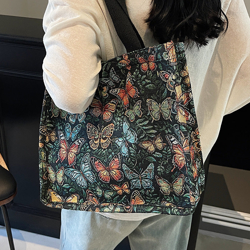 Floral Patterned Fabric Tote Bag — product view 4