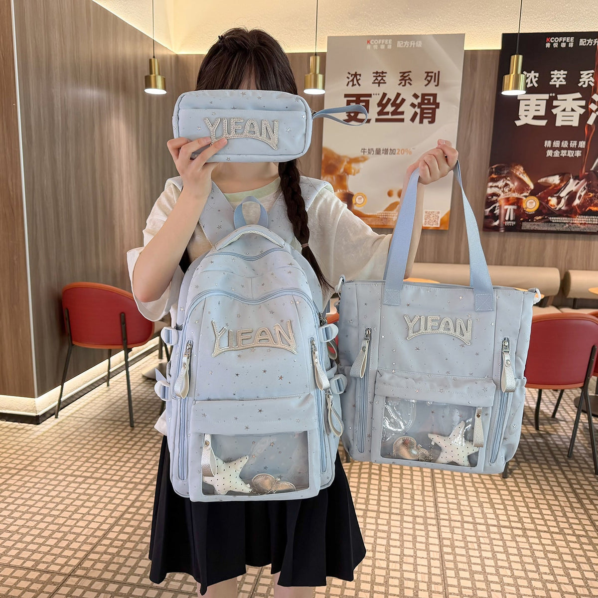 Lightweight Multi-Pocket Casual Tote Bag LoungeYard — product view 3