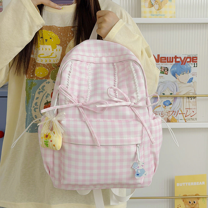 Playful Bunny-Ear Patterned Backpack LoungeYard — product view 3