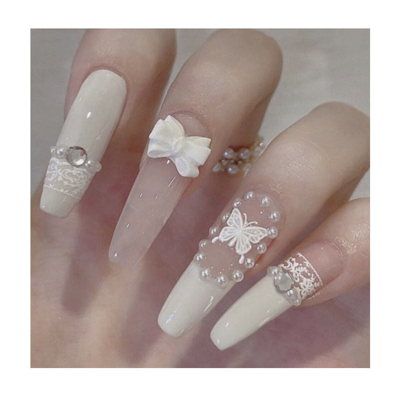Elegant Acrylic French Tip Nail Extensions — product view 2