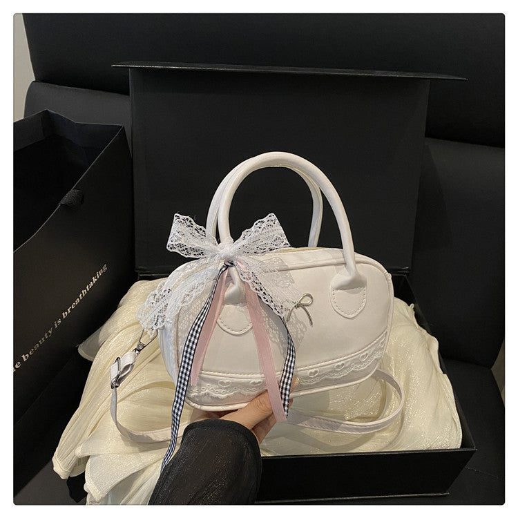 Elegant Lace-Trimmed Bow Handbag LoungeYard — product view 7