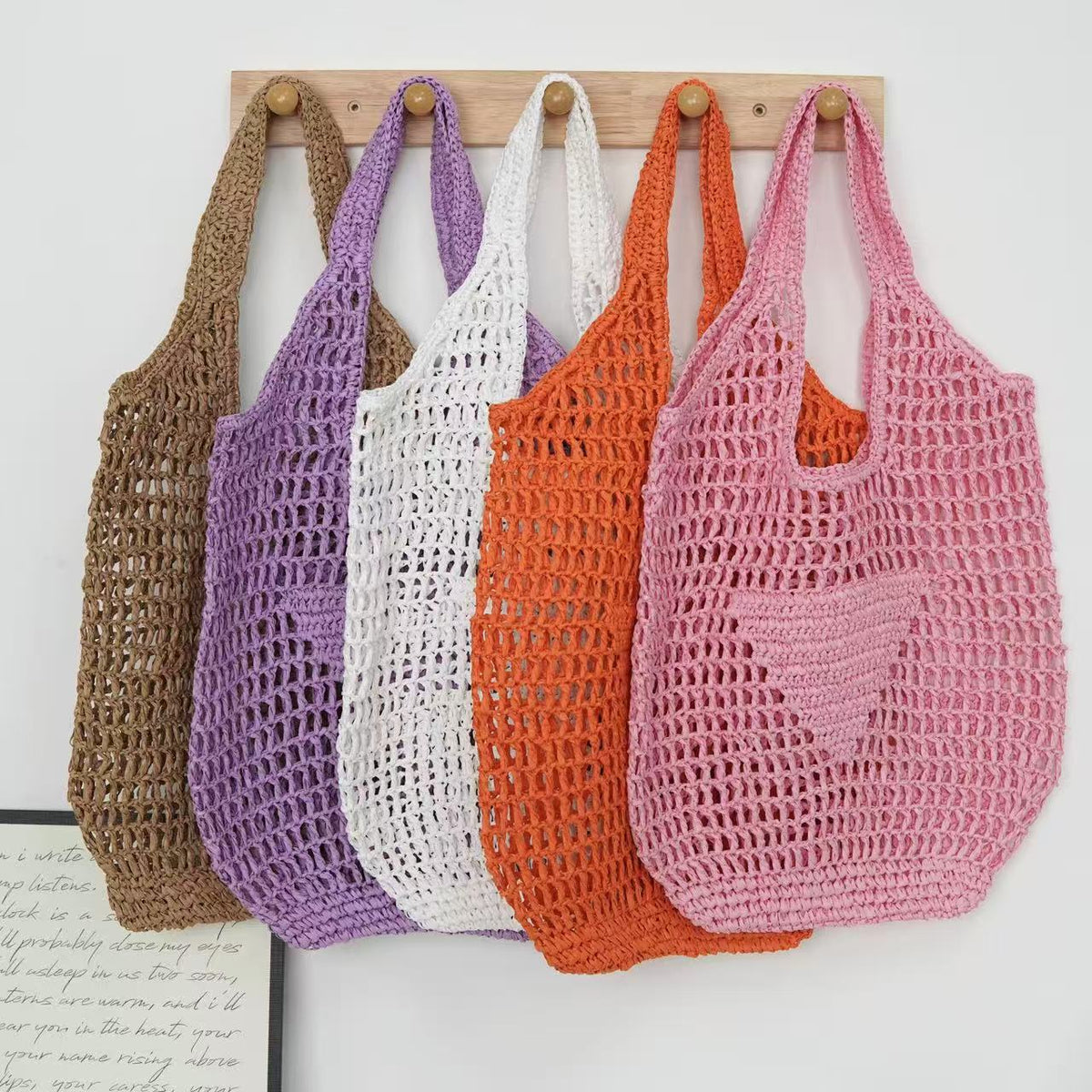 Handcrafted Macrame Tote Bag LoungeYard — product view 1