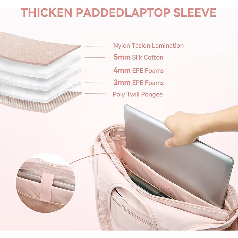 Multifunctional Tote Bag with Removable Cosmetic Bag LoungeYard — product view 3
