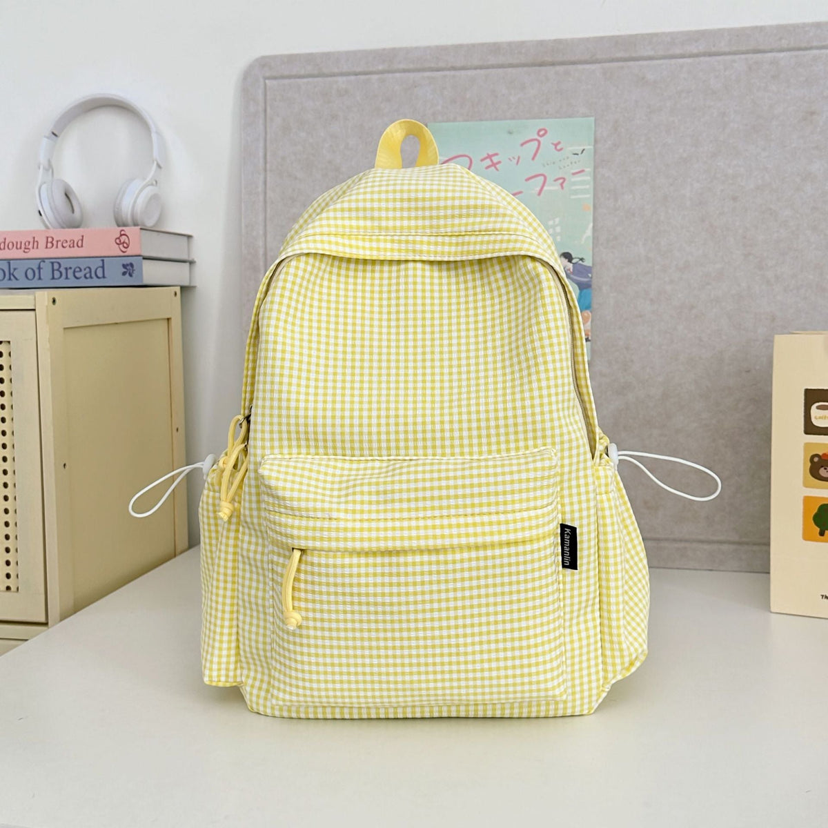 Gingham Check Pattern Backpack — product view 3