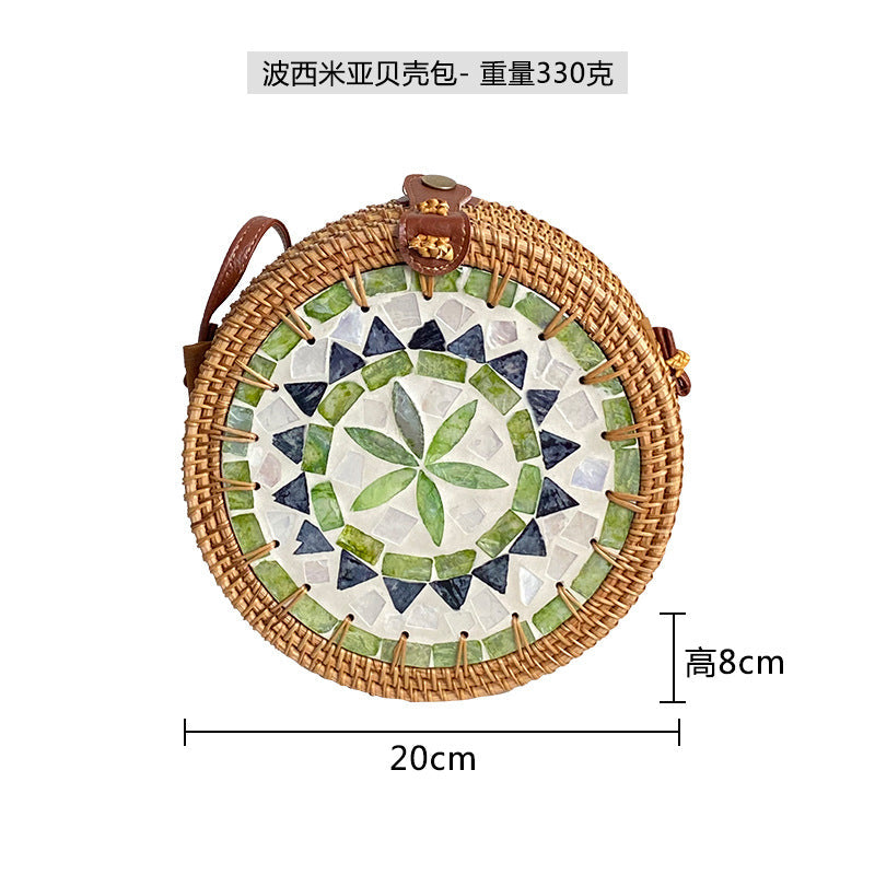 Ladies Round Basket Bag LoungeYard — product view 6