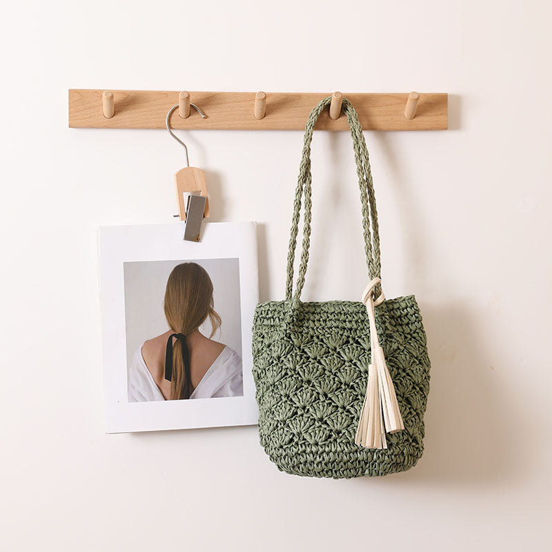 Hand-knotted macrame shoulder bag LoungeYard — product view 5