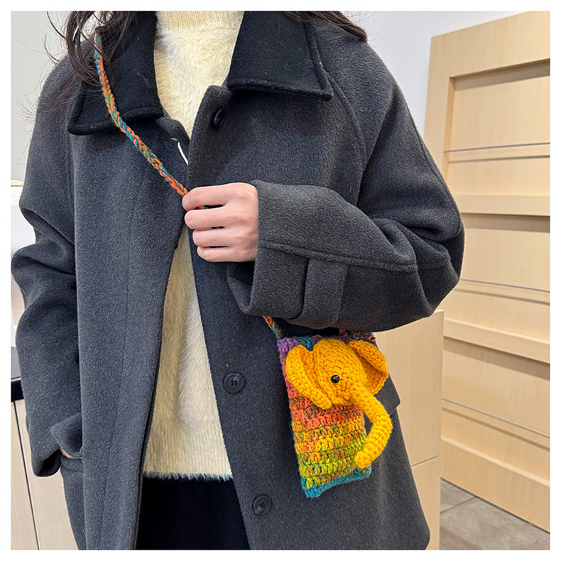 Elephant-Themed Crochet Mini Bag — product view 4