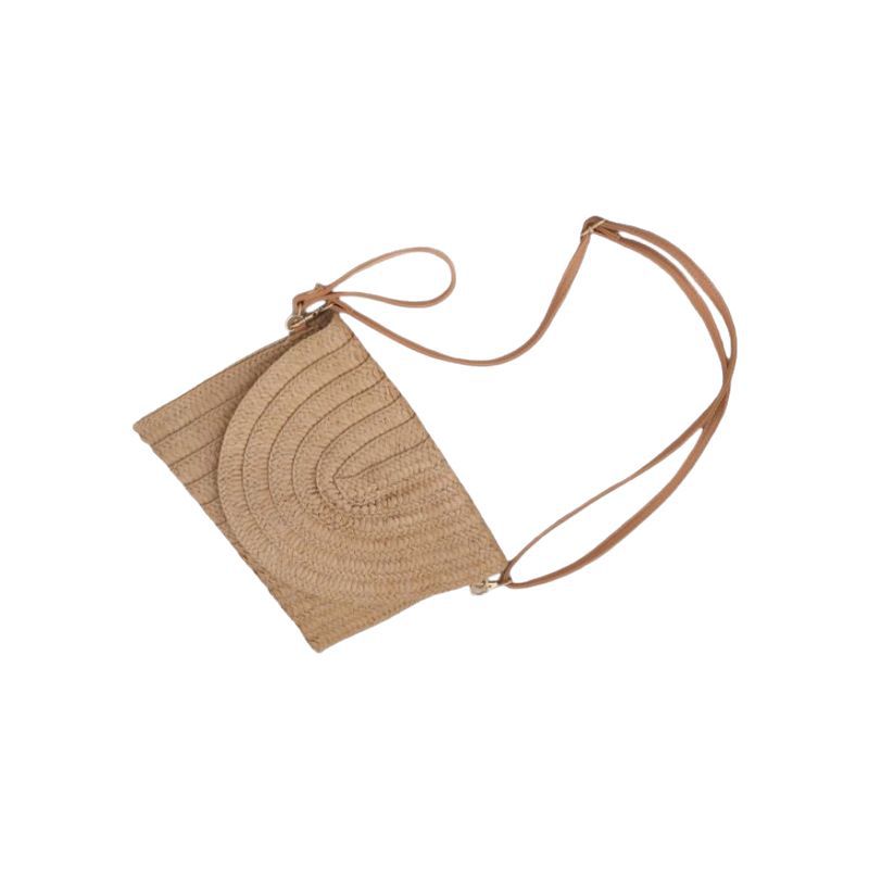 Woven Natural Material Crossbody Bag LoungeYard — product view 5