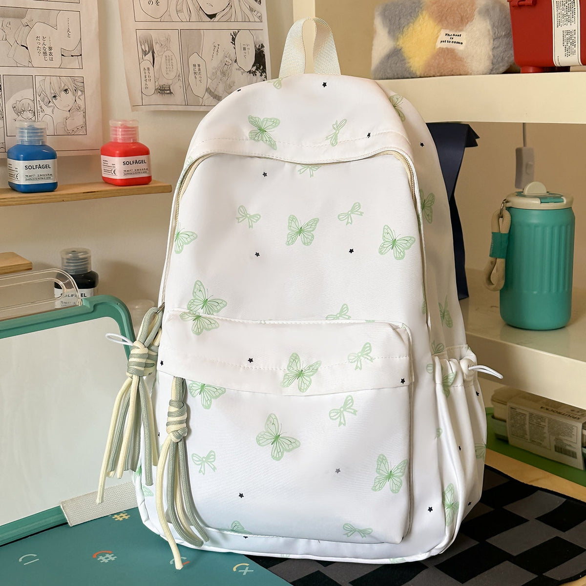 Charming Butterfly Print Casual Backpack LoungeYard — product view 7