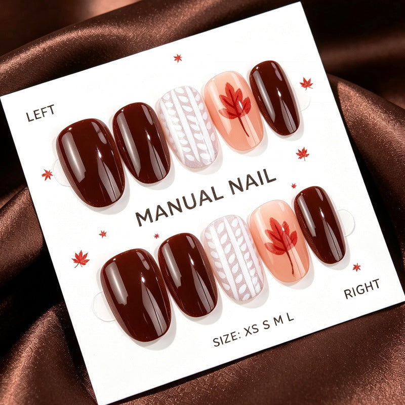 Artistic Nature-Inspired Press-On Nail Set — product view 2