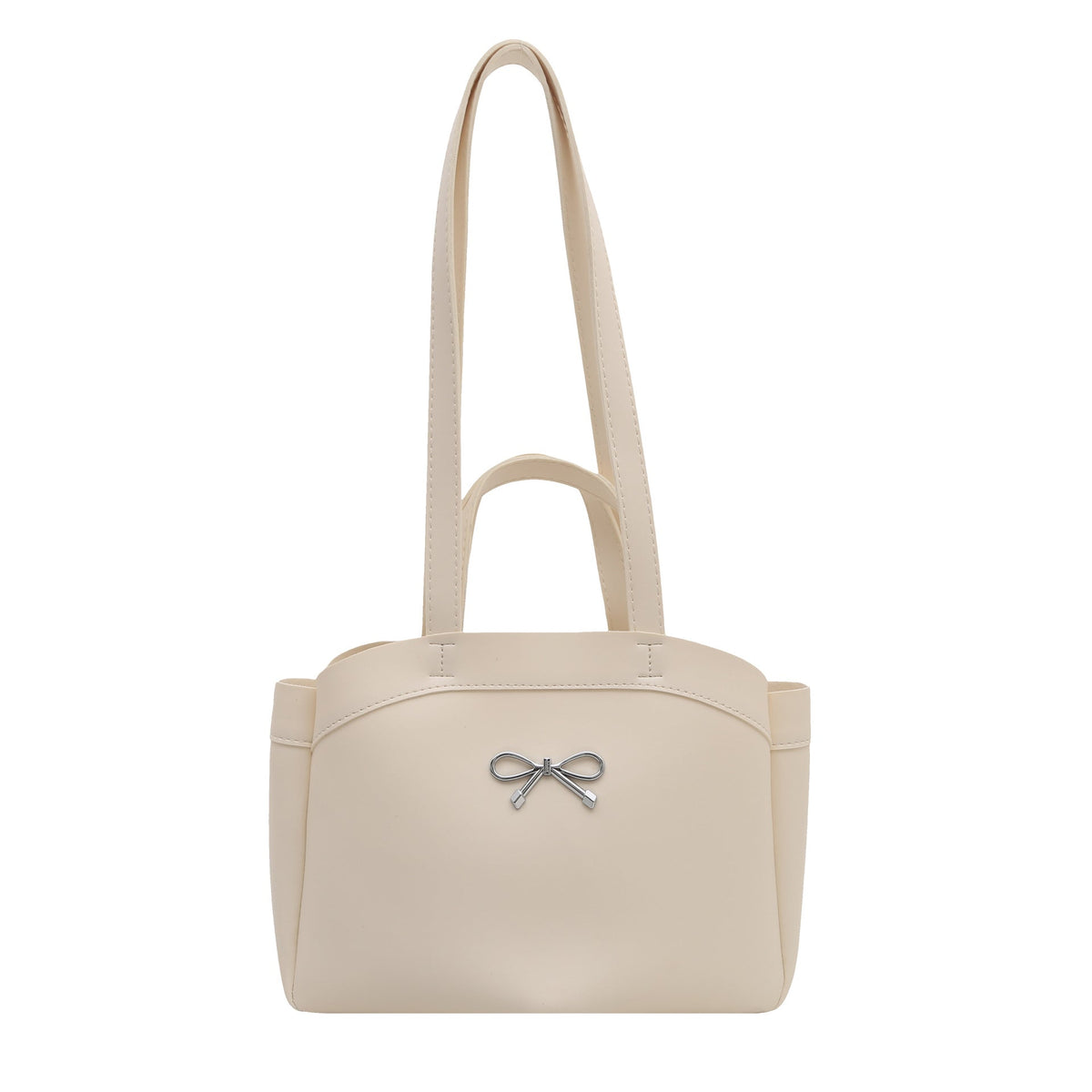 Elegant Bow Accent Handheld Tote Bag LoungeYard — product view 5